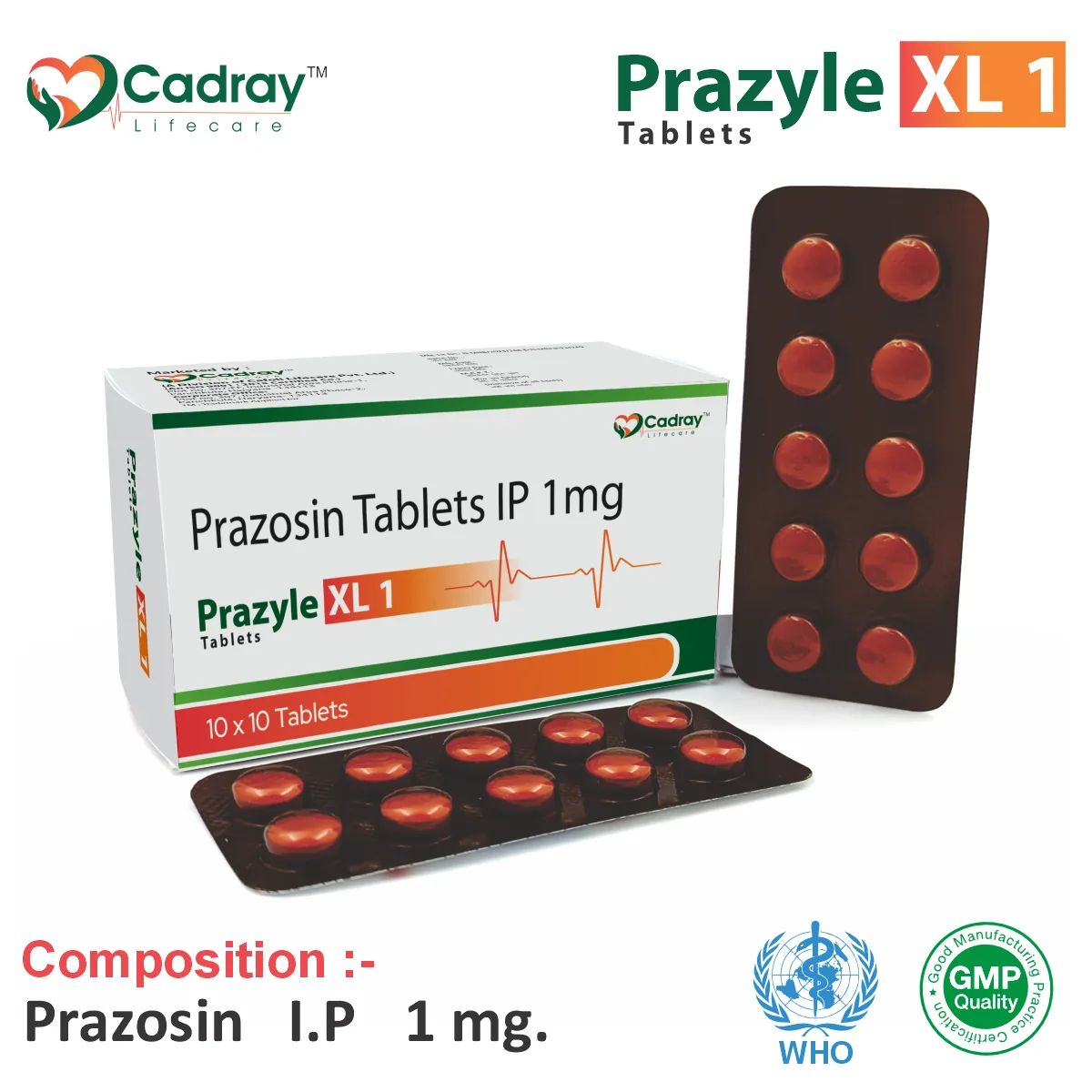 Prazosin 1 mg Tablet PCD Pharma Franchise